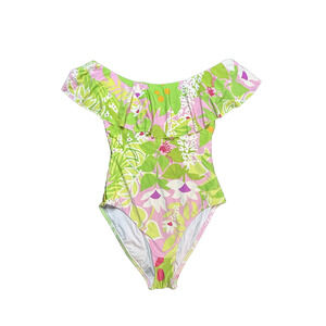 Trina Turk Women's Size 8 Monaco Ruffle La Palma One Piece Swimsuit